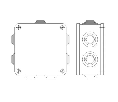 junction box cad block download